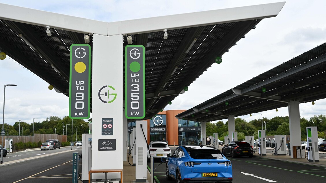 Auto elettrica, elettriche, stazione ricarica, generica, simbolica © ANSA/AFP