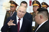 Putin e Kim in una foto d'archivio