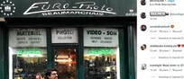 vetrine della bottega fotografica di Parigi EuroPhoto, foto da instagram