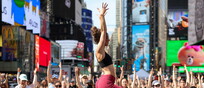 Yoga in Times Square to celebrate the Summer Solstice