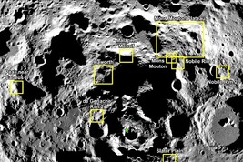 I siti del polo sud della Luna candidati per l’allunaggio della missione Artemis III (fonte: NASA)