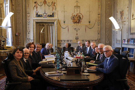 Giudici della Corte Costituzionale a palazzo della Consulta