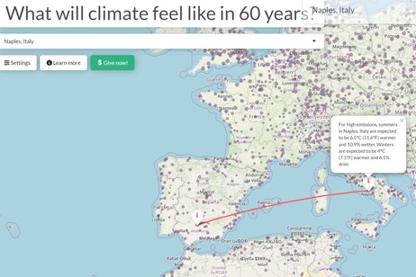 Il clima di Napoli nel 2080 sarà come quello di Cordoba oggi (fonte: Future Urban Climates)