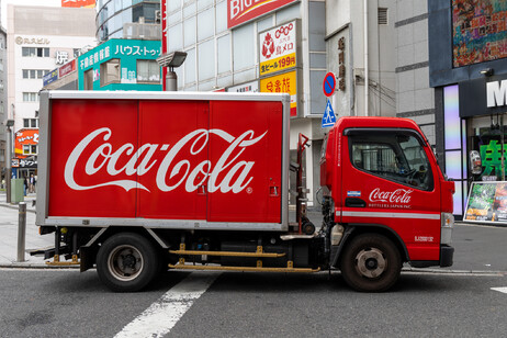 Coca-Cola delivery truck in Tokyo, Japan