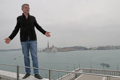 Il curatore della Biennale Architettura Carlo Ratti a Ca' Giustinian, sede della Fondazione