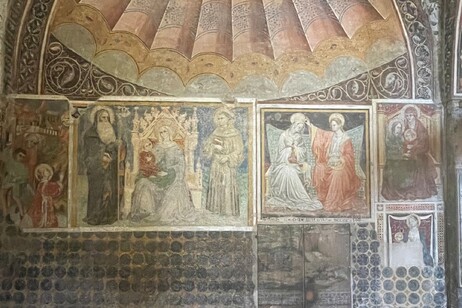 Particolare dell'affresco scoperto a Ferrara, nel monastero di Sant'Antonio in Polesine (fonte: Federica Gigante CC BY-NC-SA 4.0)