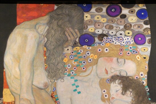 Particolare del quadro 'Le tre età' di Gustav Klimt (fonte: Sailko da Wikimedia CC BY-SA 4.0)