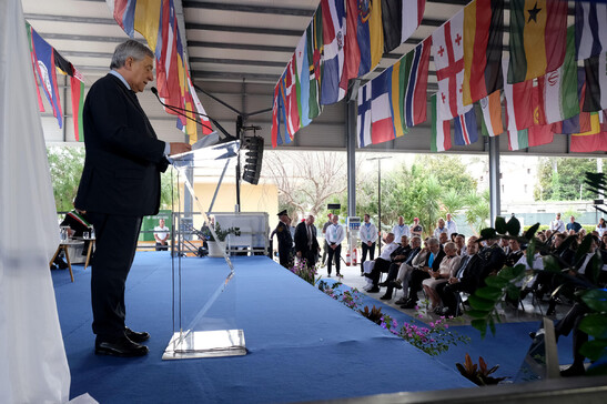 Conference Italian Foreign Minister Antonio Tajani and the United Nations General Secretary Antonio Gurerres
