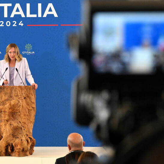 G7 SUMMIT ITALY- Giorgia Meloni press conference