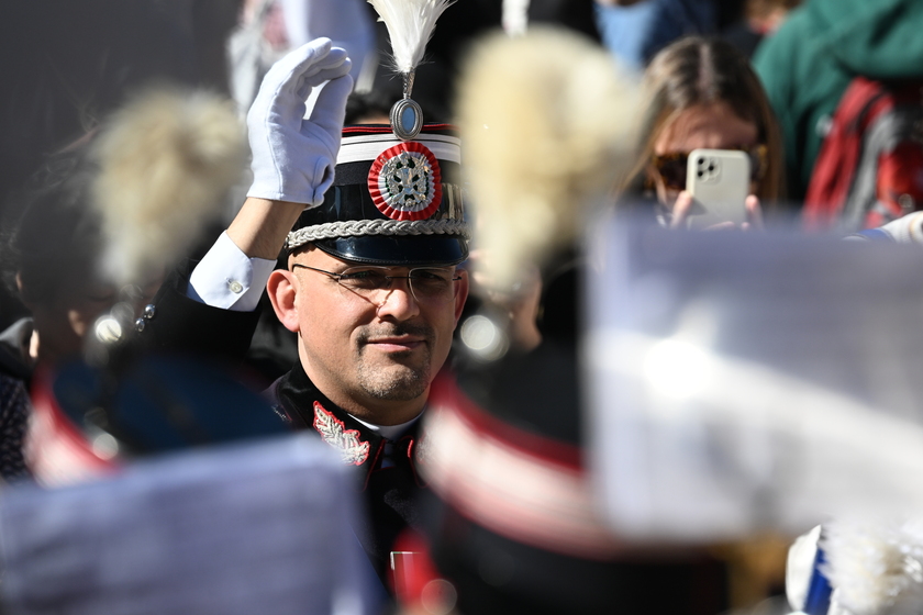 La Banda dell'Esercito in piazza di Spagna in vista del 4 Novembre