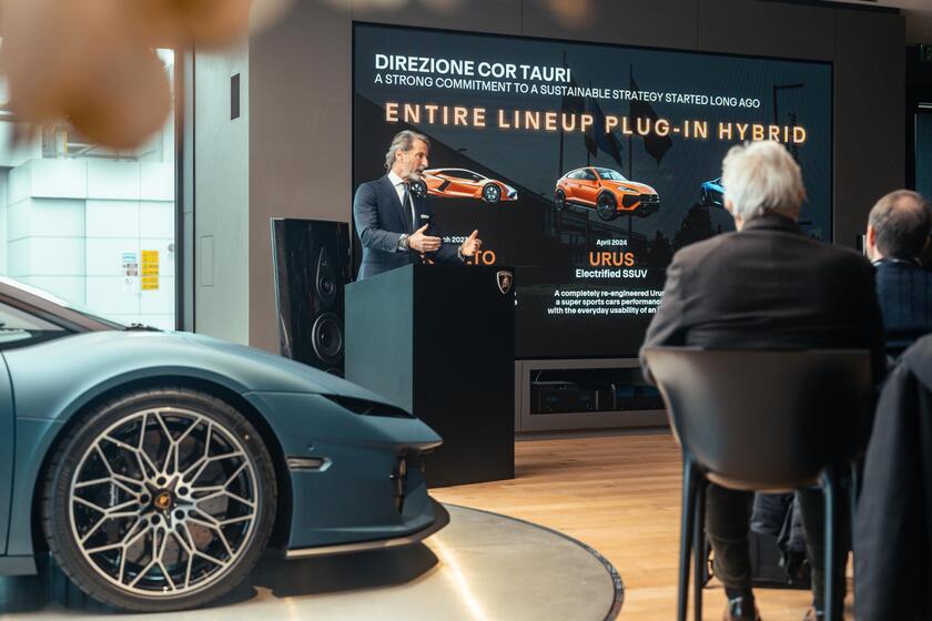 Presentazione nuova Lamborghini Temerario alla stampa italiana