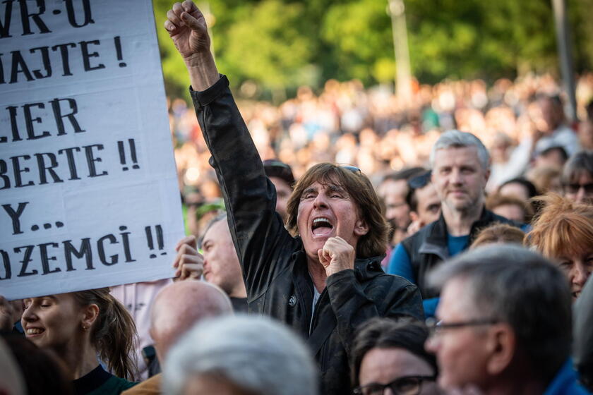 Protest in support of public television and radio in Bratislava