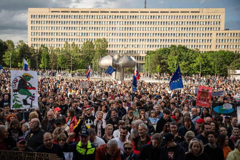 Protest in support of public television and radio in Bratislava