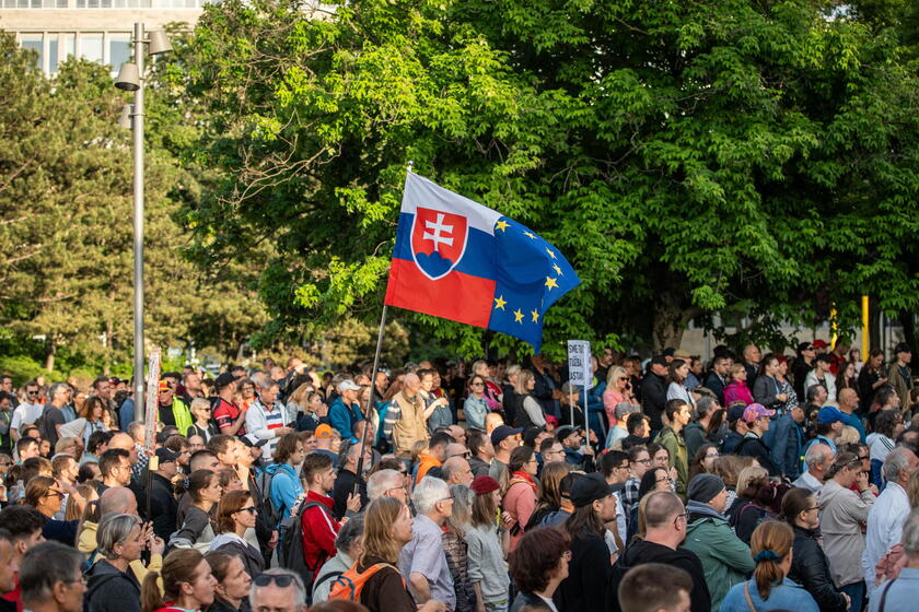 Protest in support of public television and radio in Bratislava