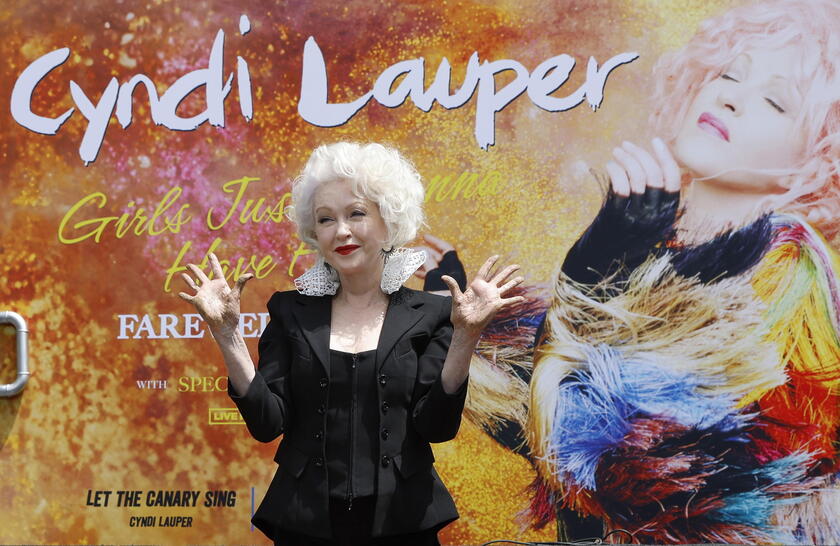 Cyndi Lauper honored at Handprint and Footprint Ceremony in Los Angeles