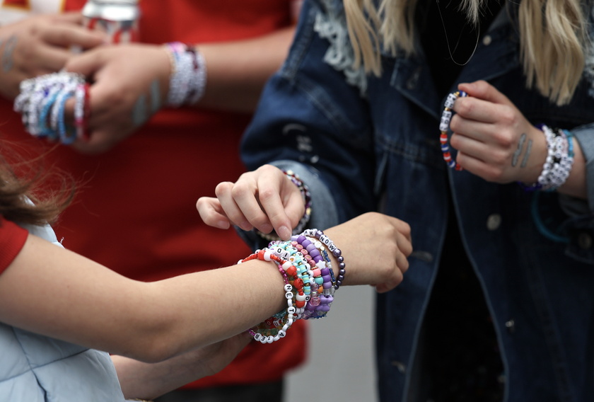 Taylor Swift fans gather at Wembley Stadium in London