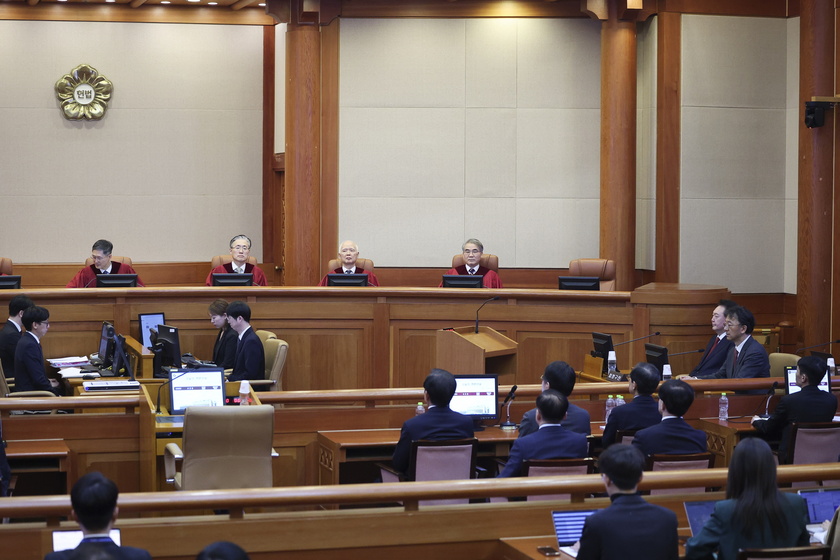 South Korean President Yoon attends impeachment trial hearing