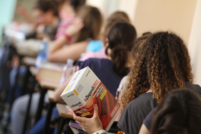 Studenti che sostengono la maturità (foto d 'archivio) - RIPRODUZIONE RISERVATA