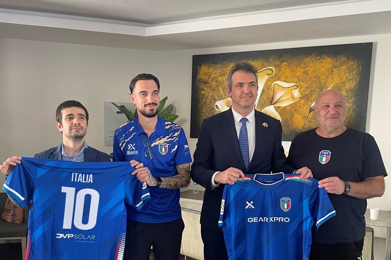 Atleti italiani all 'Oman socca world cup 2024 - RIPRODUZIONE RISERVATA