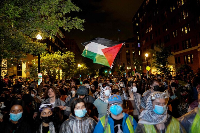 Manifestazione studentesca a favore della Palestina negli Usa © ANSA/Getty Images via AFP