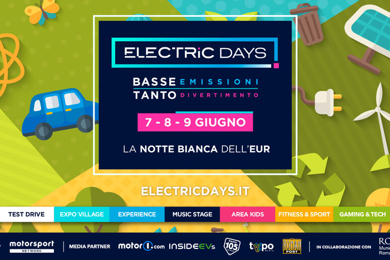 Electric Days: la quarta edizione a Roma da 7 al 9 giugno - RIPRODUZIONE RISERVATA