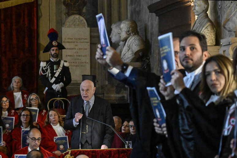 Nordio alla cerimonia di inaugurazione dell 'anno giudiziario a Napoli - RIPRODUZIONE RISERVATA